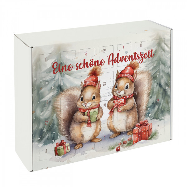 Adventskalender Mit Niedlichem Eichh Rnchen Motiv Und Wunschtext