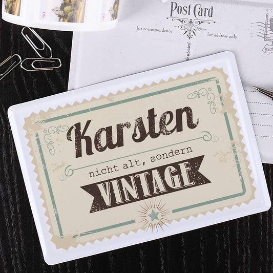 Blech Postkarte Geburtstag vintage Name