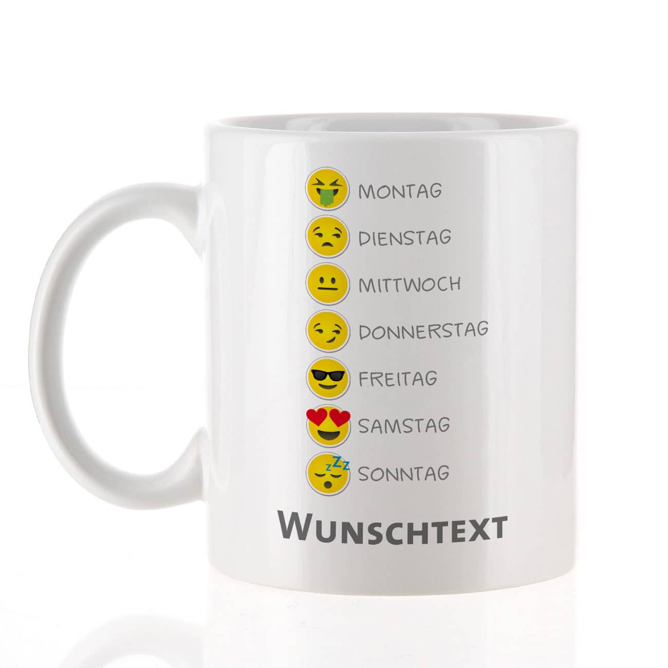 Emoticon Tasse Wunschtext Woche 