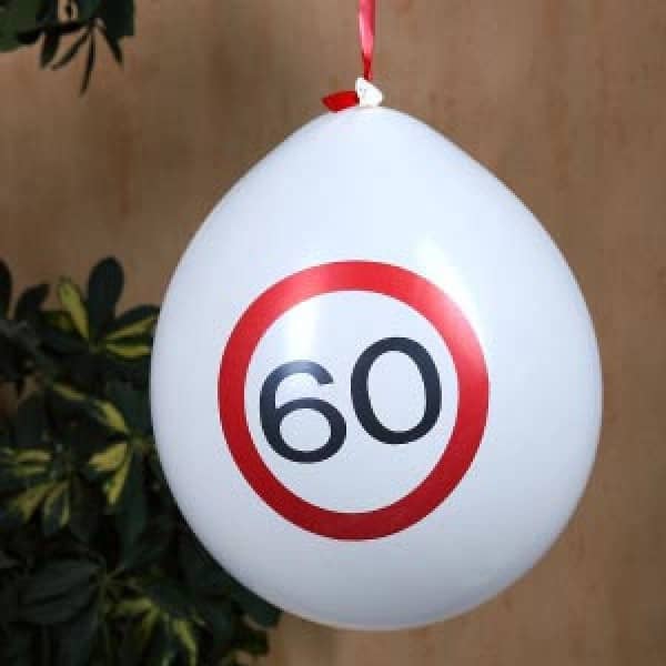 Luftballons zum 60. Geburtstag