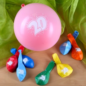 Luftballons zum 20. Geburtstag