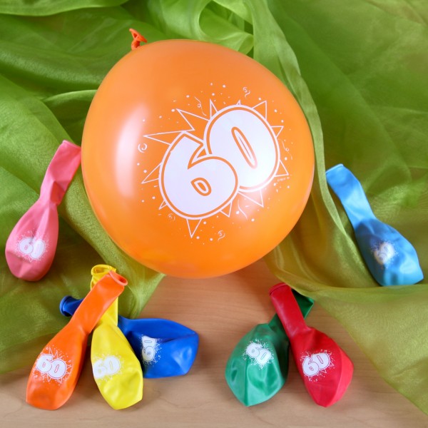 8 Luftballons zum 60. Geburtstag