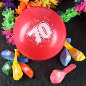 Luftballons zum 70. Geburtstag