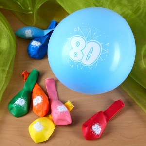 Luftballons zum 80. Geburtstag