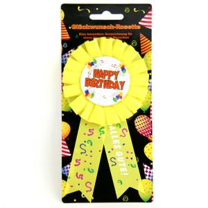 Glückwunsch-Rosette - Happy Birthday