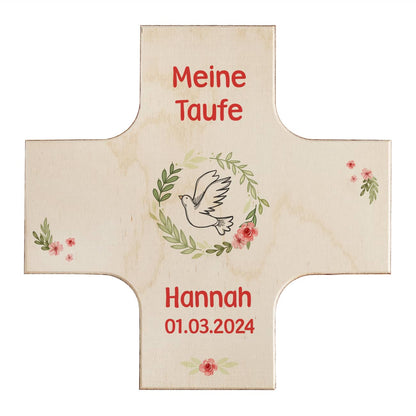 Holzkreuz mit Wunschtext