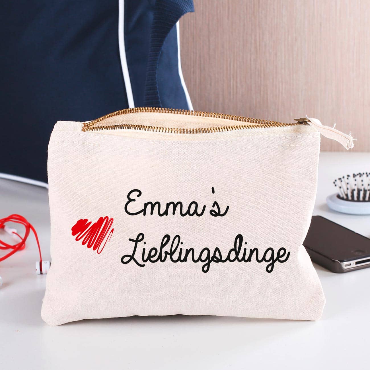 Kosmetiktasche für Frauen Lieblingsdinge und Ihr Wunschname