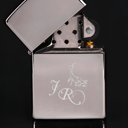 Original Zippo Feuerzeug mit Monogramm und Sternzeichen