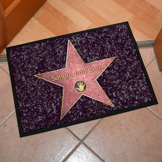 Walk of Fame Fußmatte mit Wunschnamen bedruckt