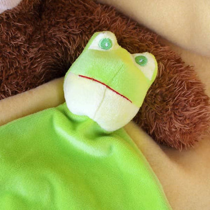 Schnuffeltuch Frosch mit Namen bestickt