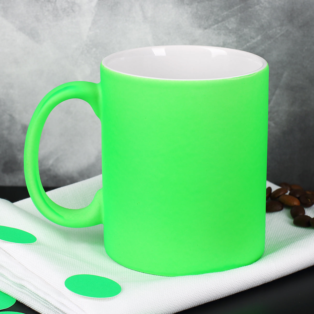 Neon Grüne Keramiktasse