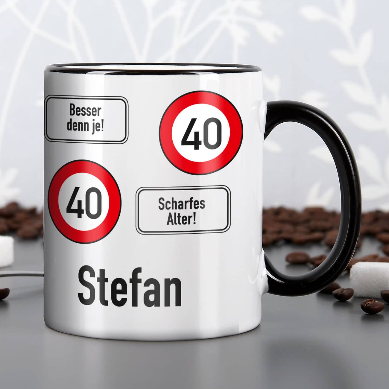 Tasse zum 40. Geburtstag mit Namen