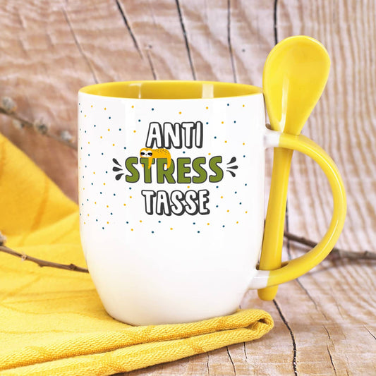 Anti-Stress Tasse mit kleinem Faultier