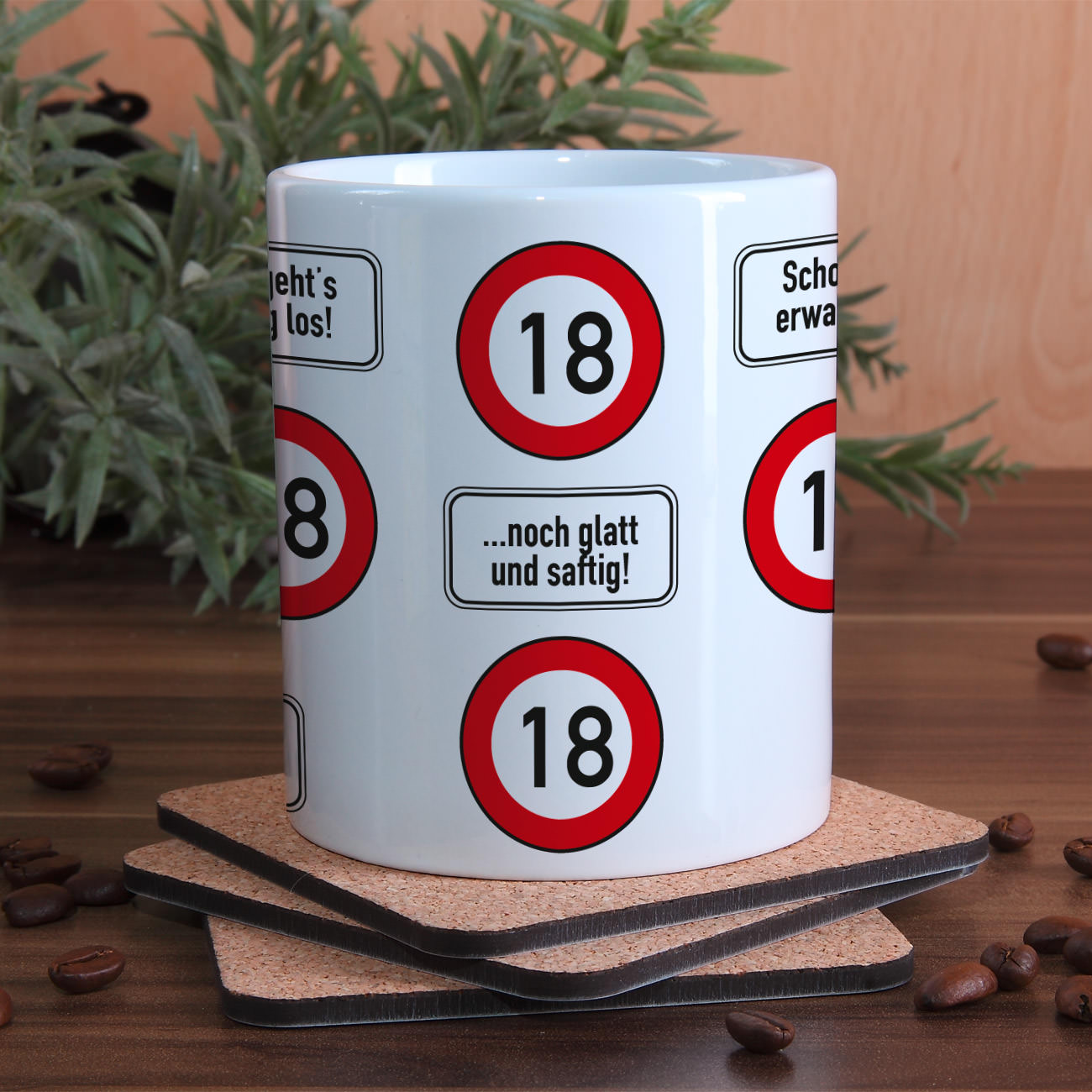 Kaffeetasse als Geschenk zum 18. Geburtstag