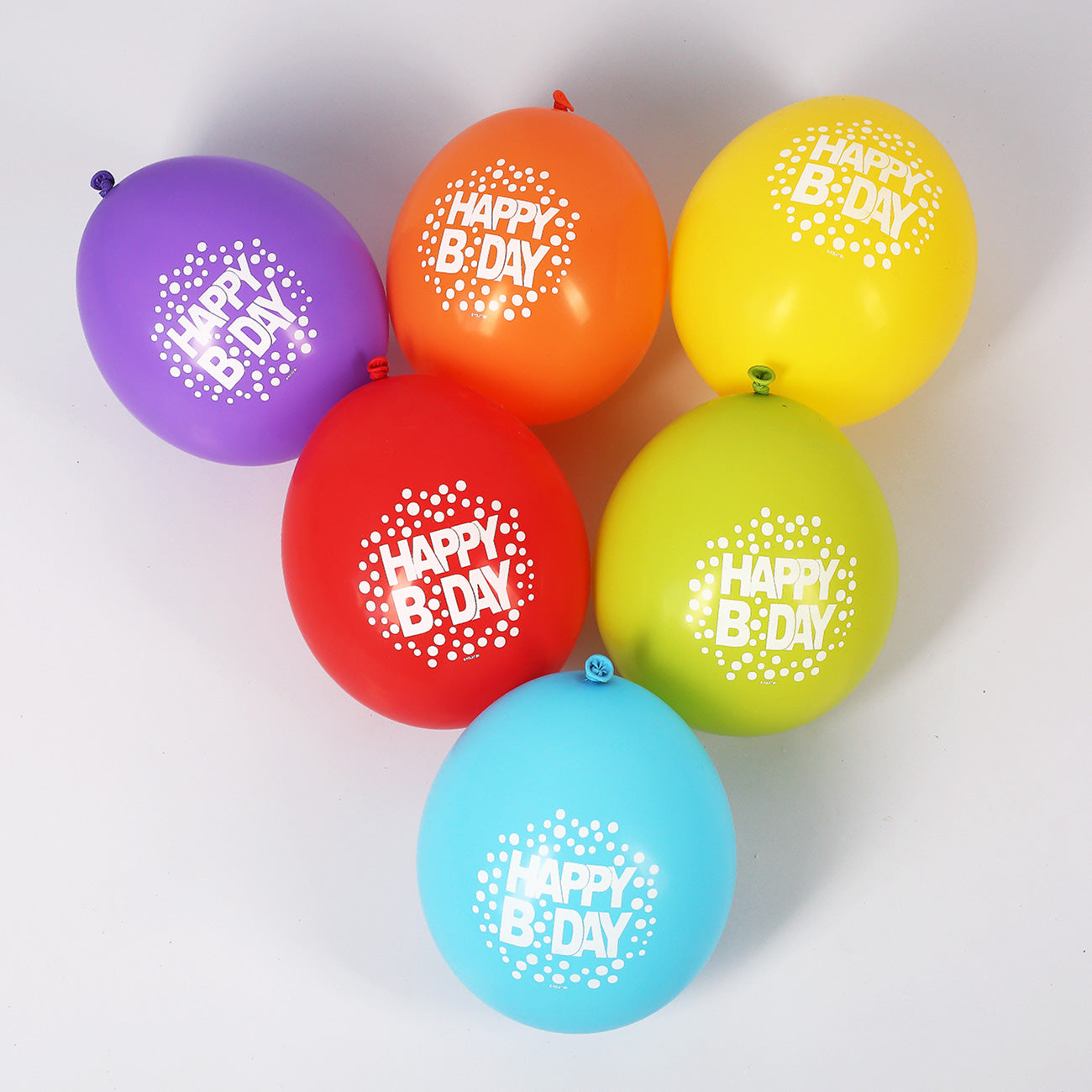 Bunte Luftballons mit Happy Bday Motiv