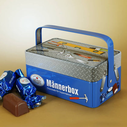 Männerbox von Heidel mit leckerer Schokolade