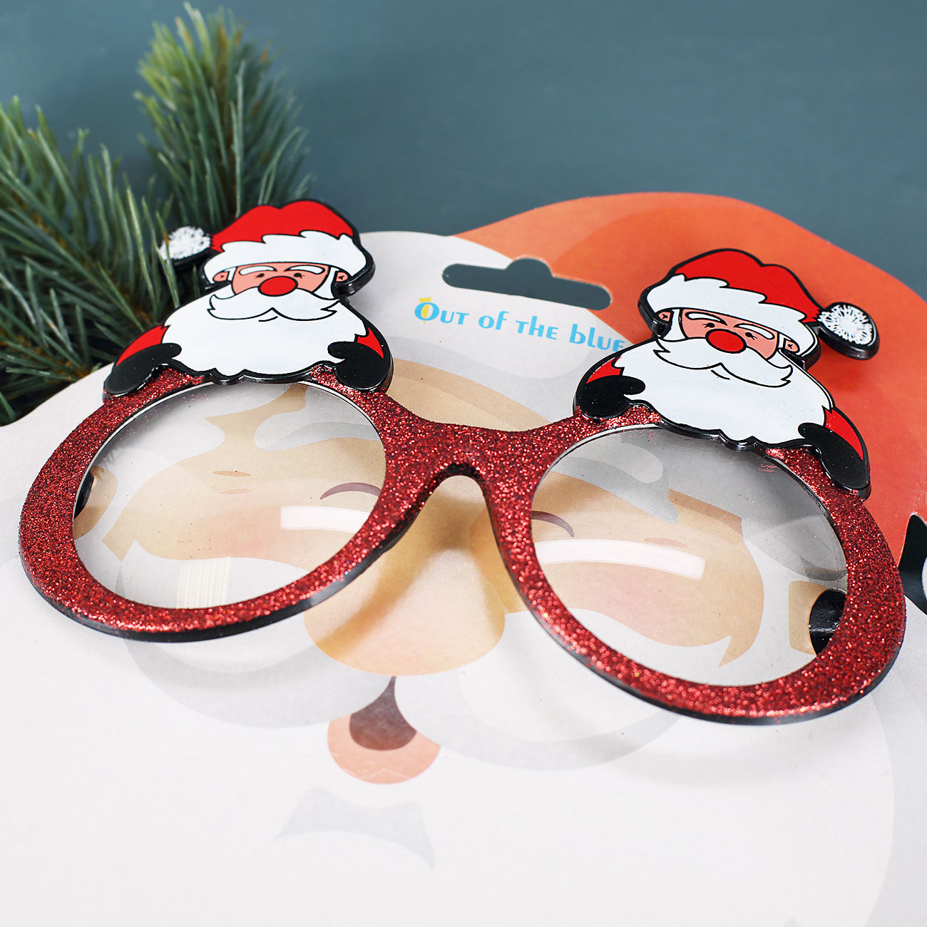 Witzige Spaßbrille mit Weihnachtsmann