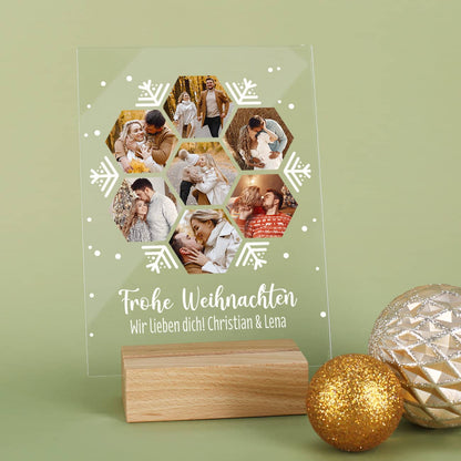 Acrylfoto mit 7 Bildern bedruckt zu Weihnachten