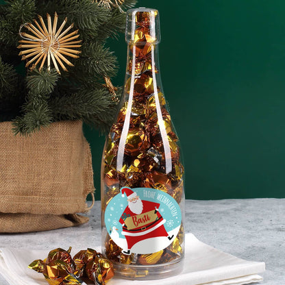 Frohe Weihnachten - Pralinenflasche mit Name