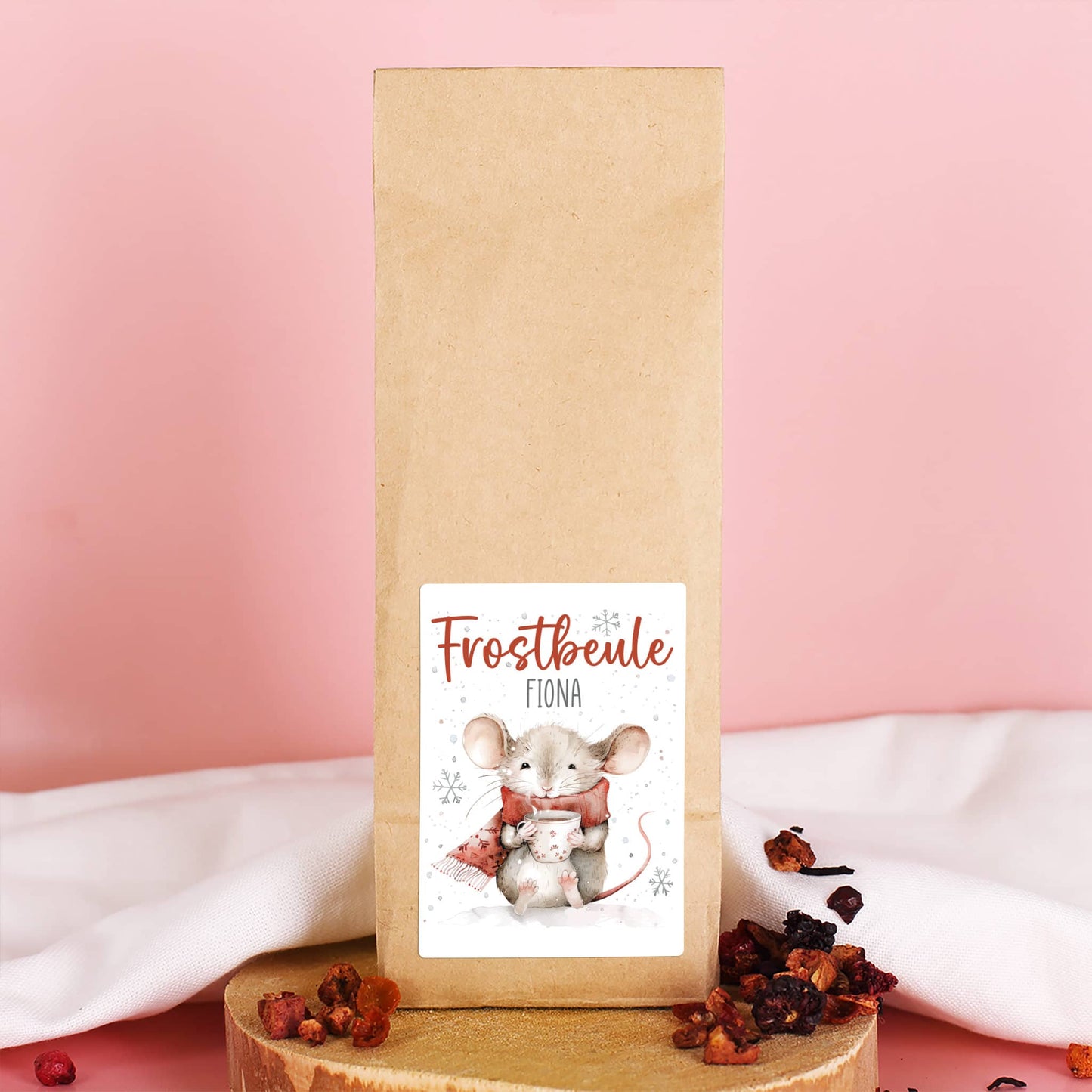 Frostbeule - Früchtetee mit Name personalisiert