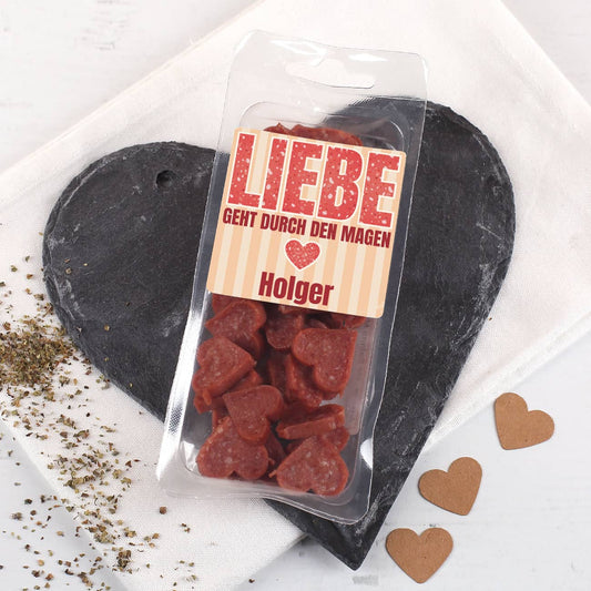 Salami Herzen zum Valentinstag für Männer