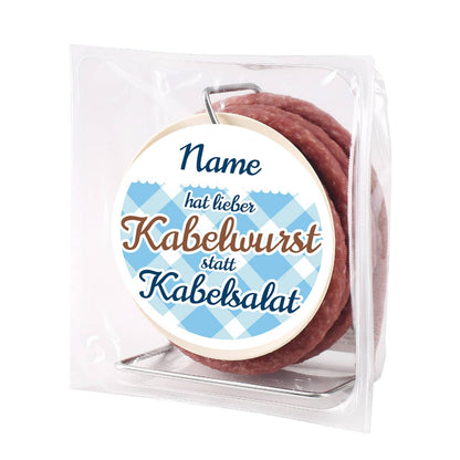 Lieber Kabelwurst statt Kabelsalat Wurst Kabeltrommel mit Name