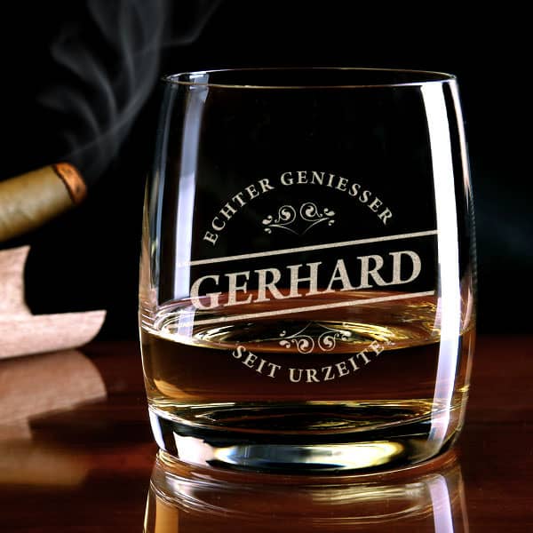 Echter Geniesser Whiskyglas mit Gravur