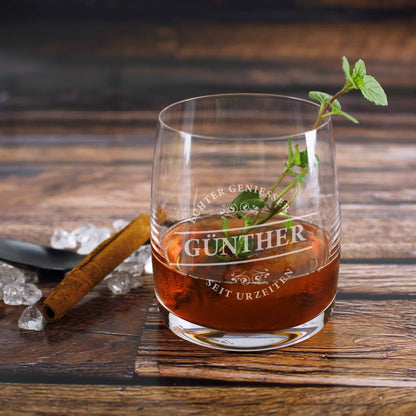 Whiskyglas mit Echter Geniesser Gravur