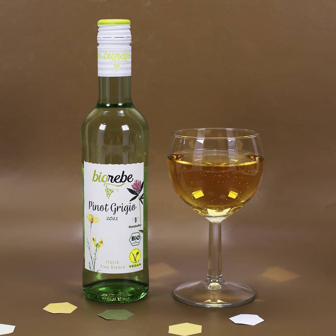 Pinot Grigio Weißwein mit passendem Glas