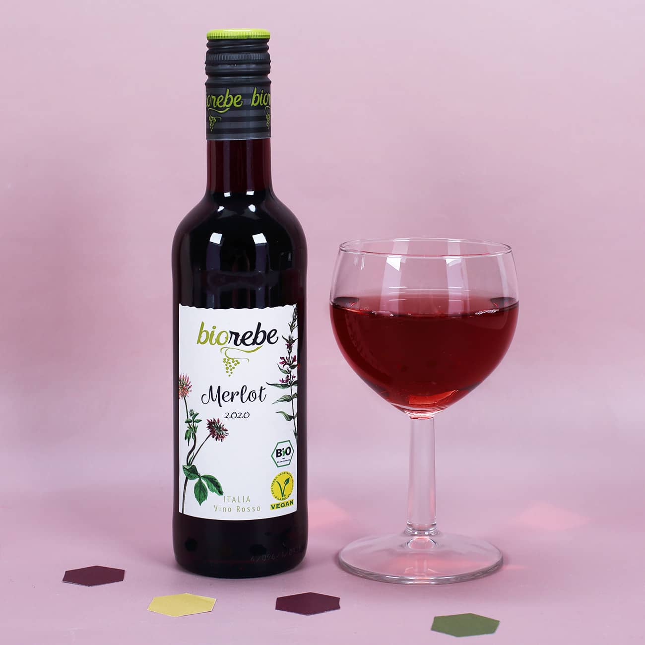 Merlot Rotwein mit passendem Weinglas