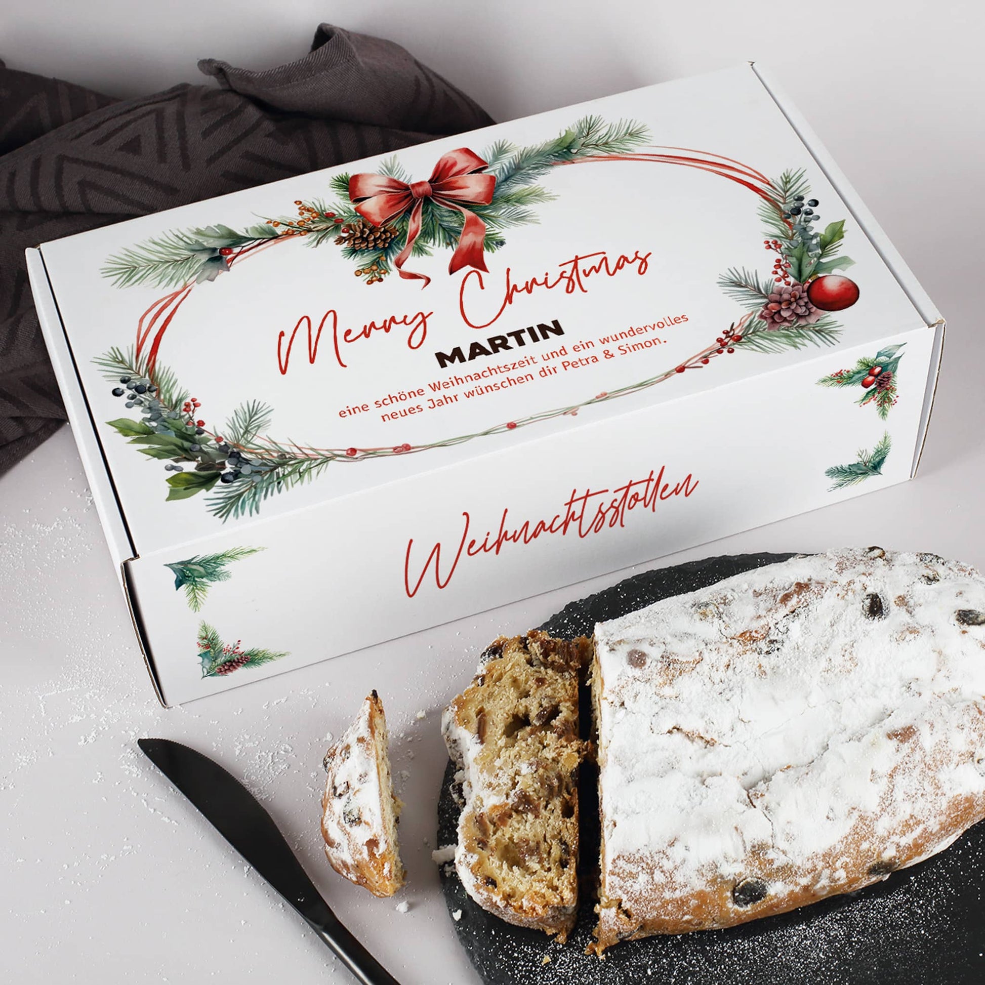 Weihnachtsstollen in Geschenkverpackung,1000g