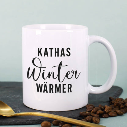 Tasse Winterwärmer mit Name bedruckt