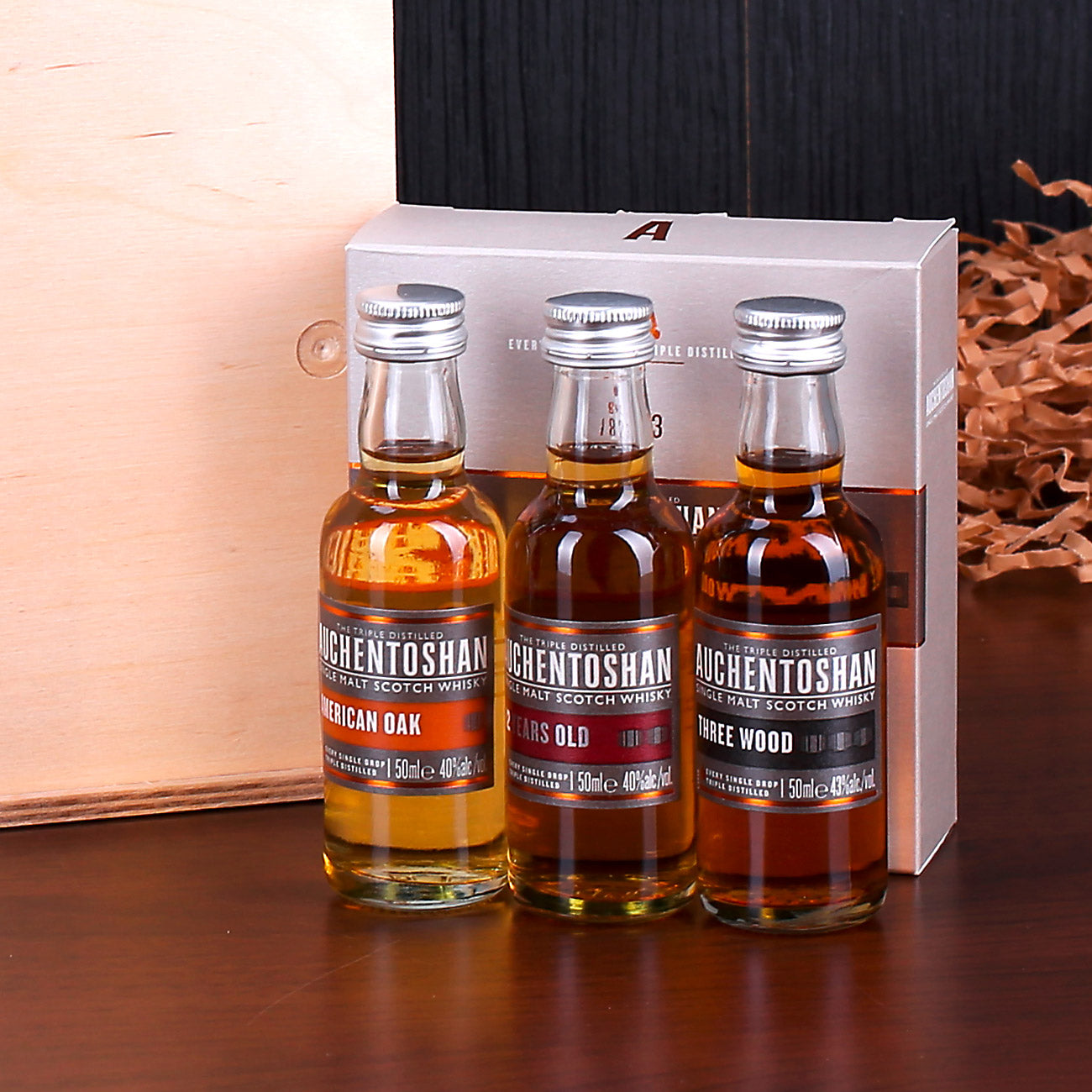 Auchentoshan Miniaturen Set in dekorativer Verpackung