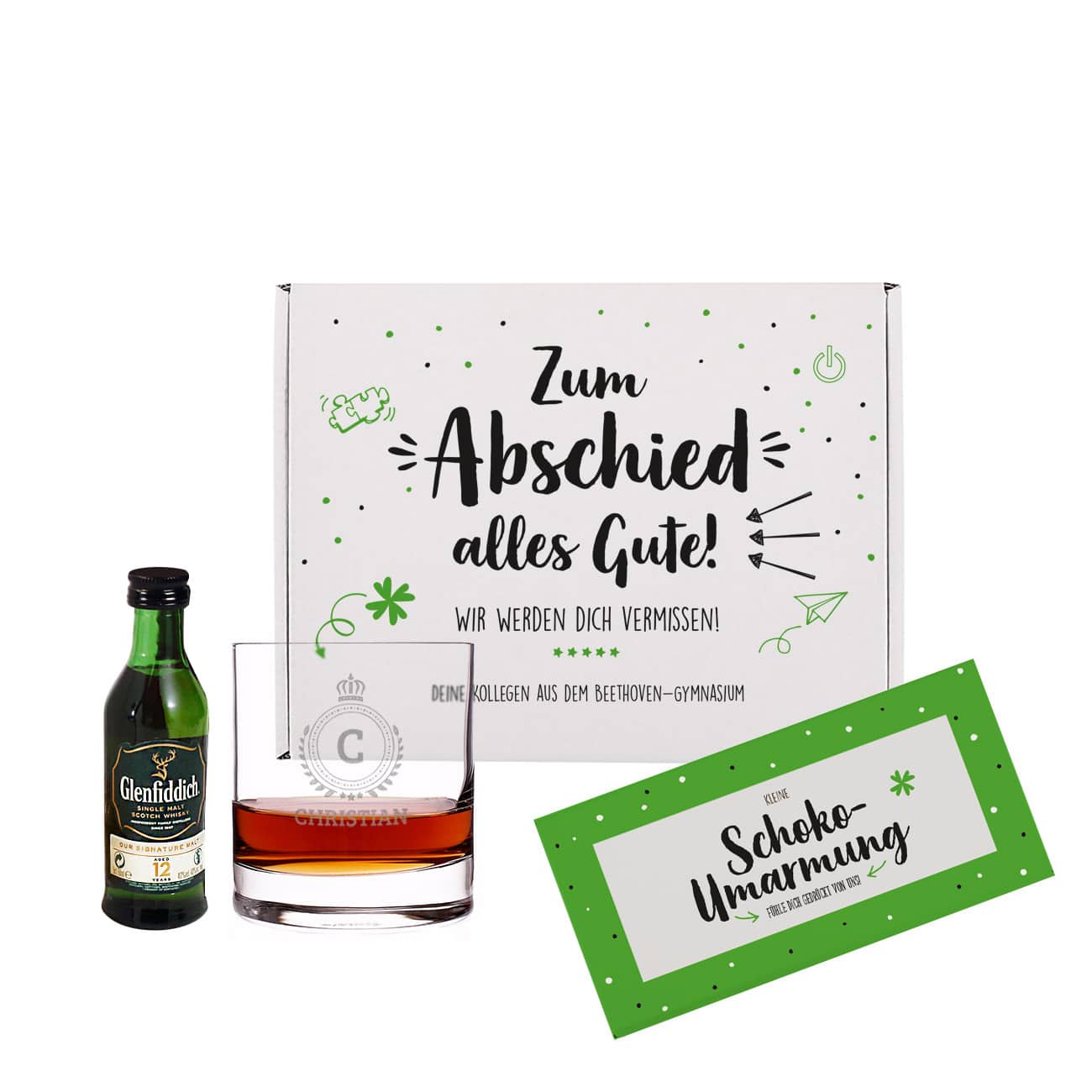 Whisky-Geschenkset zum Abschied eines Kollegen