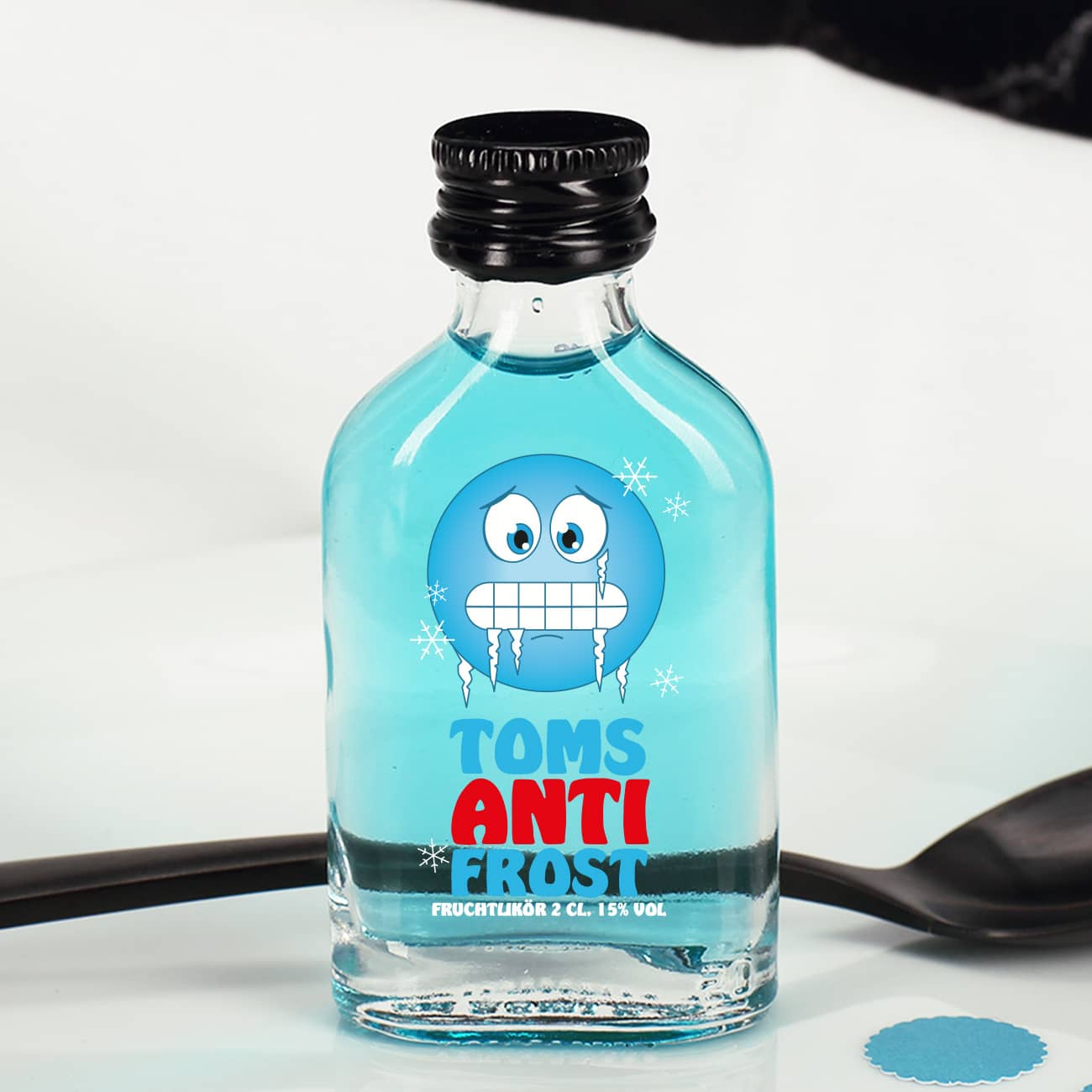 Anti Frost Schnaps mit Namensaufdruck