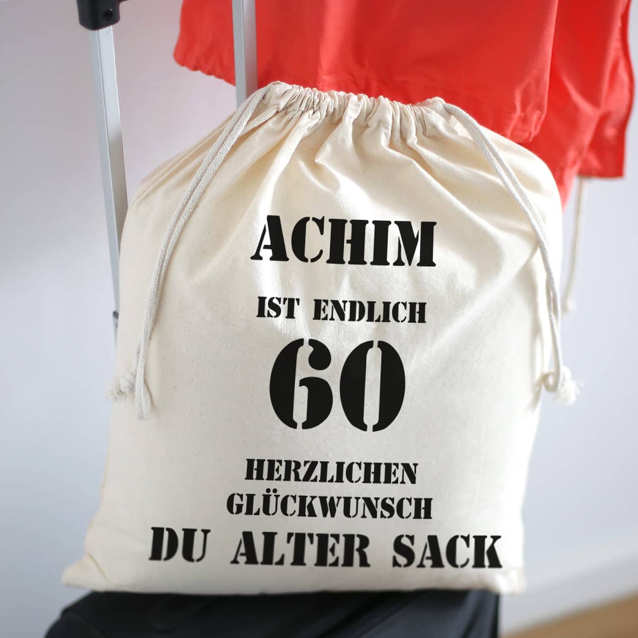 Beutel zum 60. Geburtstag für einen alten Sack