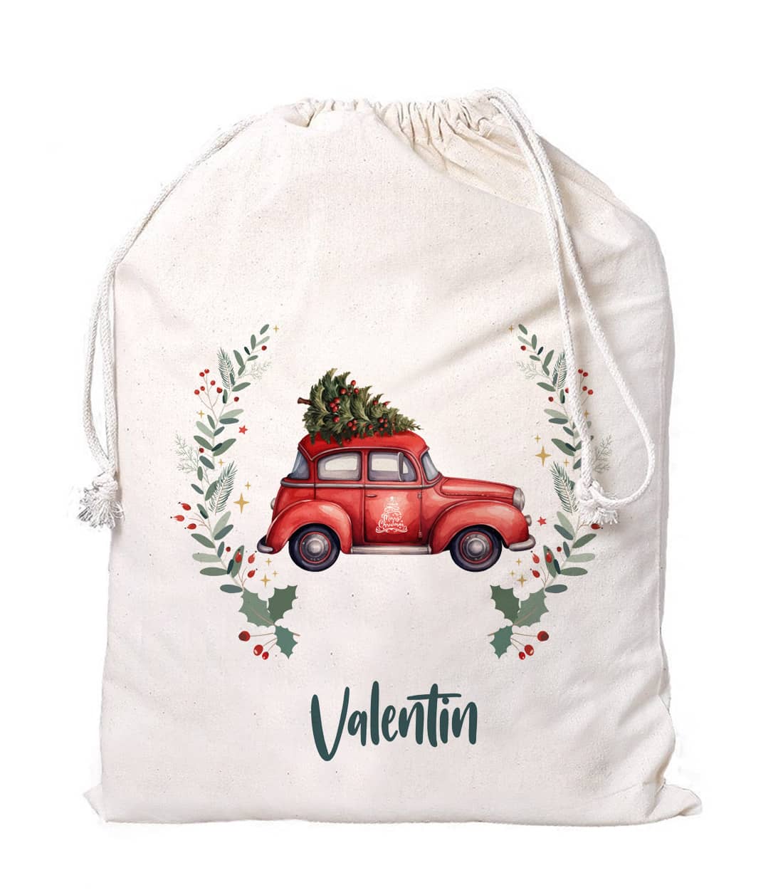 Großer Geschenksack zum Nikolaus mit Auto & Name