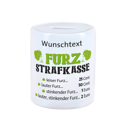 Furz - Strafkasse mit Ihrem Wunschtext