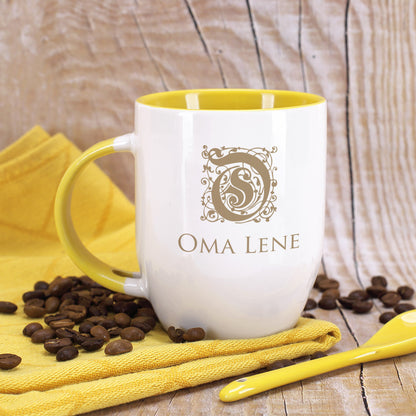 Tasse mit Monogramm