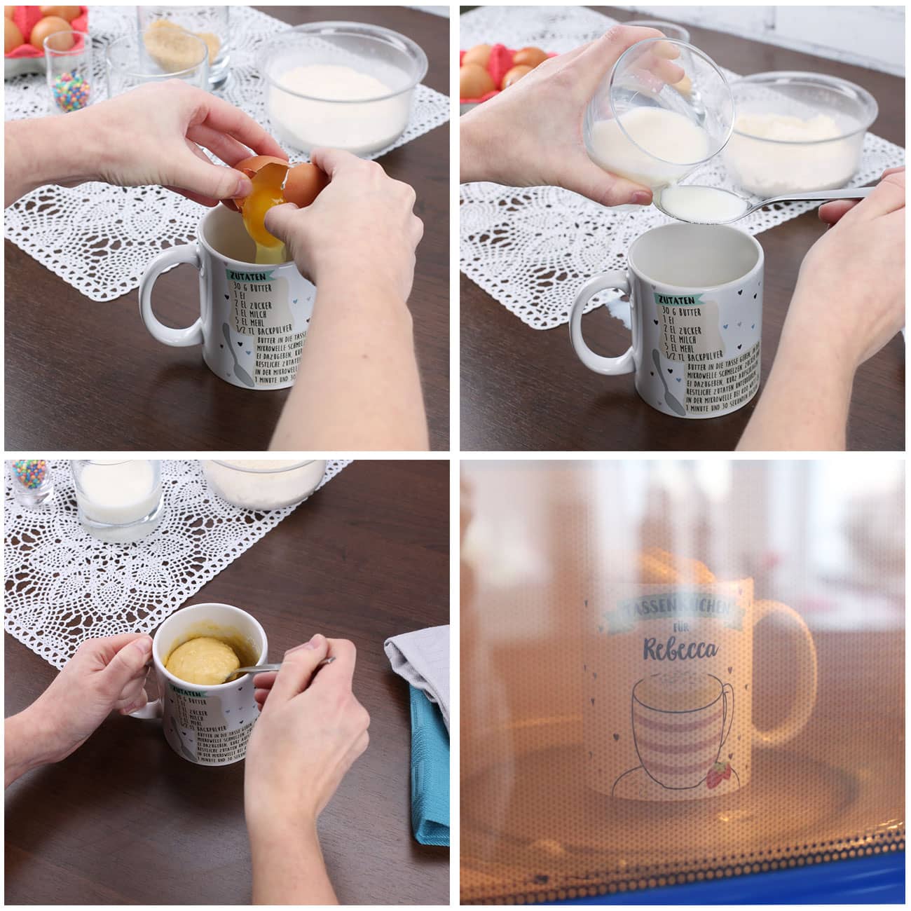 Personalisierte Tasse für DIY Tassenkuchen