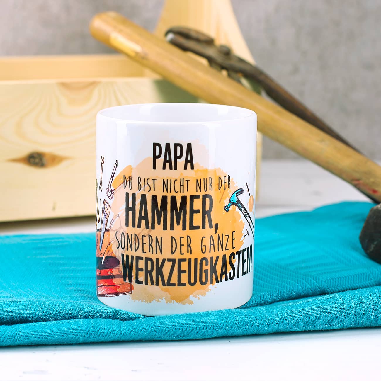 Tasse für Handwerker mit lustigem Spruch