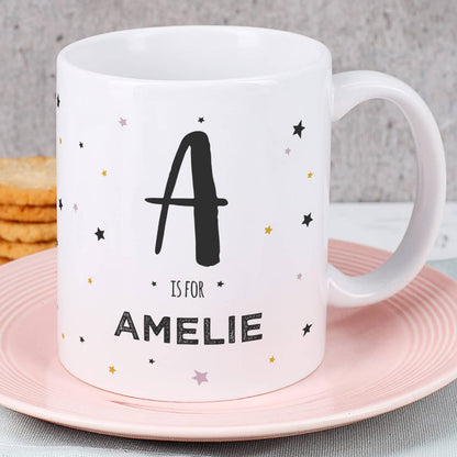 Tasse mit Name und Initiale