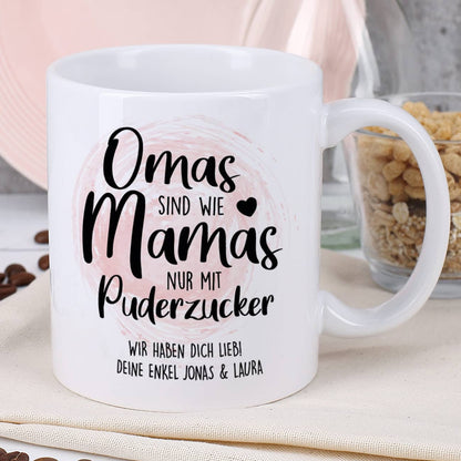 Tasse für die Oma mit einem tollen Motiv und Ihrem Wunschtext