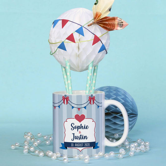 Heißluftballon - Tasse für Geldgeschenk zur Hochzeit