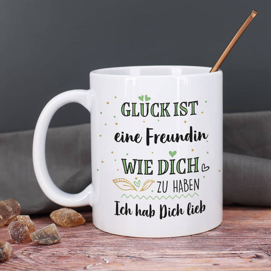 Glück ist ... Tasse mit persönlichem Text