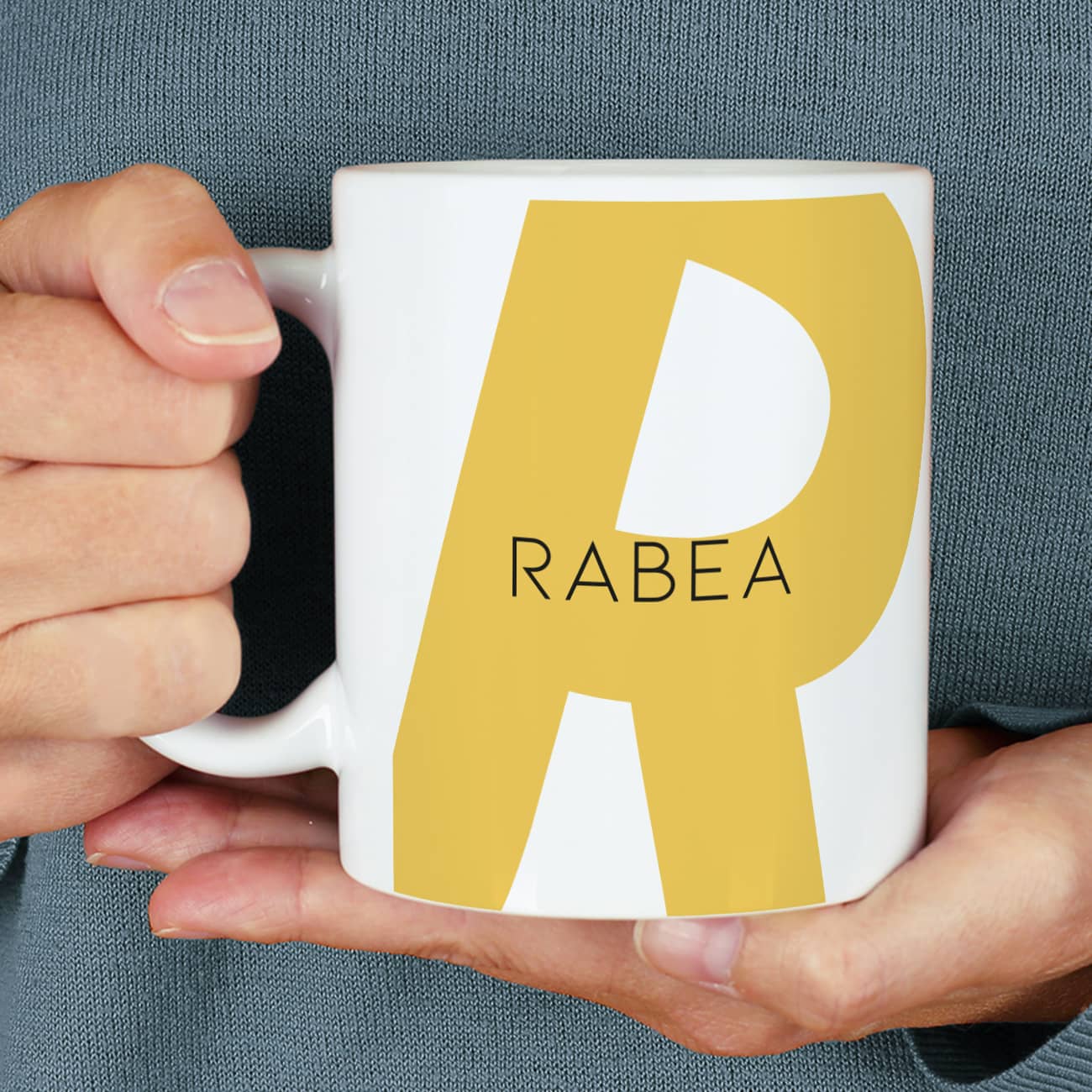 Personalisierte Tasse mit Monogramm und Name