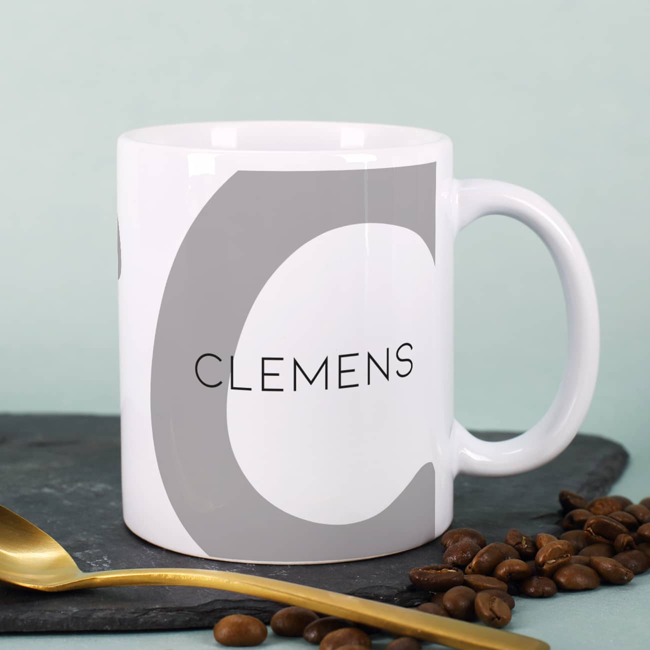 Personalisierte Tasse mit Monogramm und Name