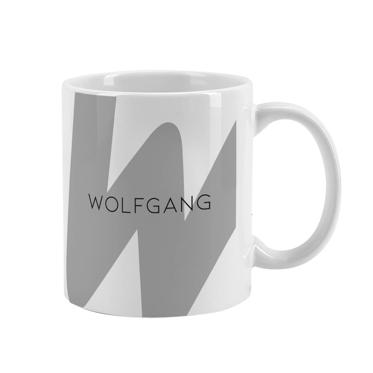 Weiße Kaffeetasse mit schlichtem modernen Design