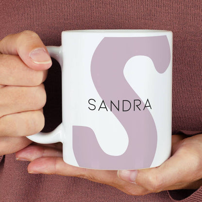 Personalisierte Tasse mit Monogramm und Name