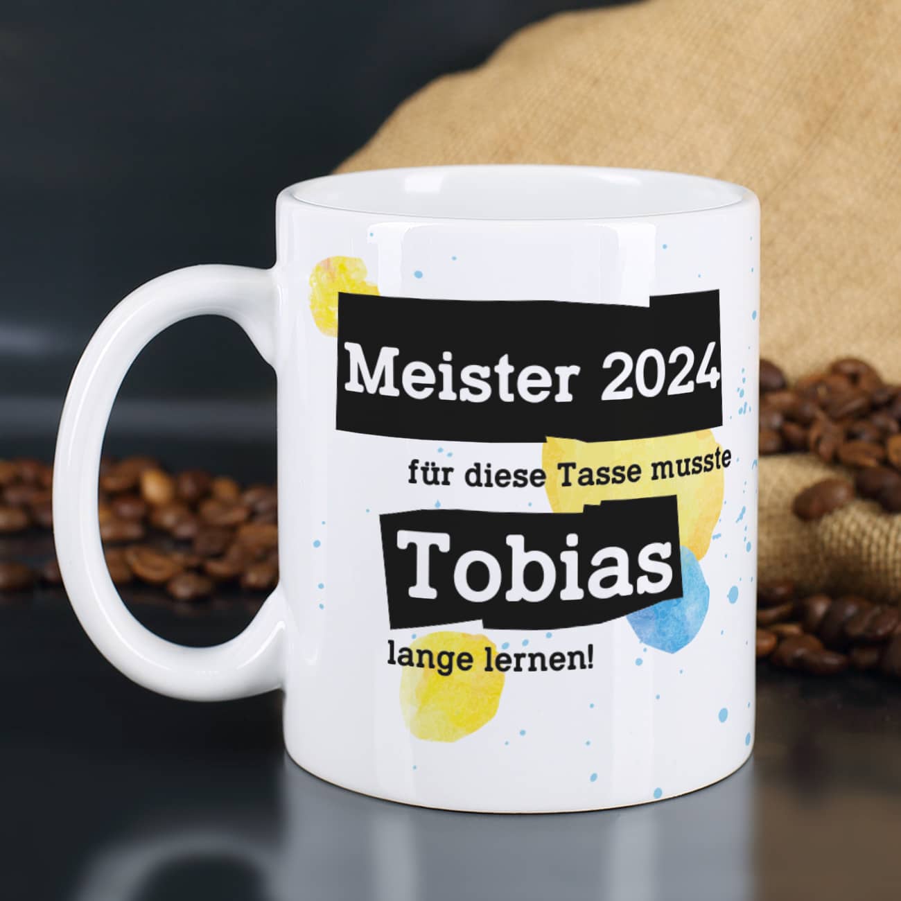 Für diese Tasse musste ich lange lernen - Tasse zur Meisterprüfung